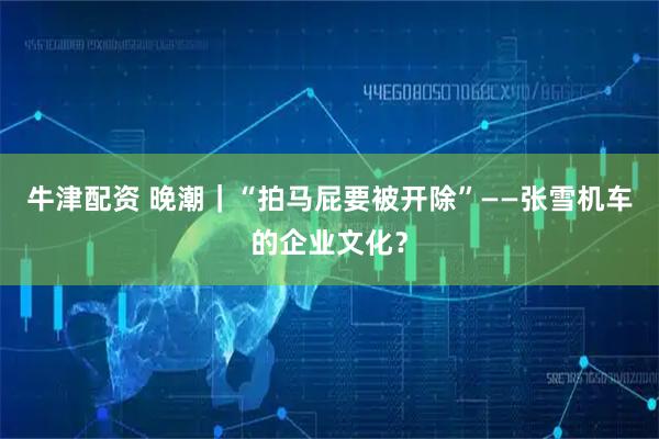 牛津配资 晚潮|“拍马屁要被开除”——张雪机车的企业文化?